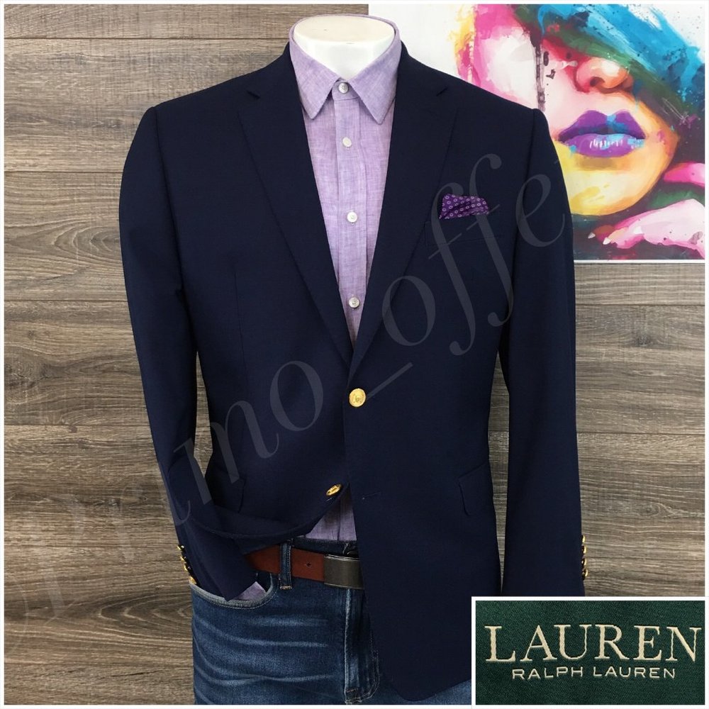 Ralph Lauren Navy Blazer with Gold Buttons